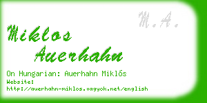 miklos auerhahn business card